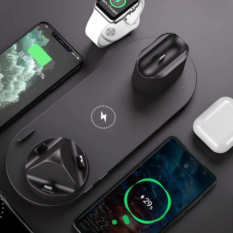 Wireless Charger For IPhone Fast Charger For Phone Fast Charging Pad For Phone Watch 6 In 1 Charging Dock Station - FlexFinds