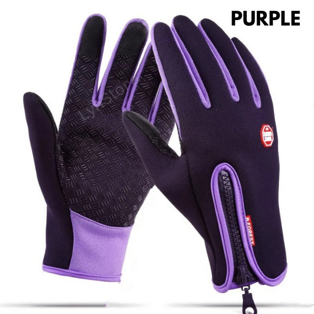 Winter Gloves Touch Screen Riding Motorcycle Sliding Waterproof Sports Gloves With Fleece - FlexFinds