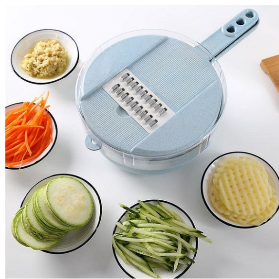 8 In 1 Mandoline Slicer Vegetable Slicer Potato Peeler Carrot Onion Grater With Strainer Vegetable Cutter Kitchen Accessories - FlexFinds