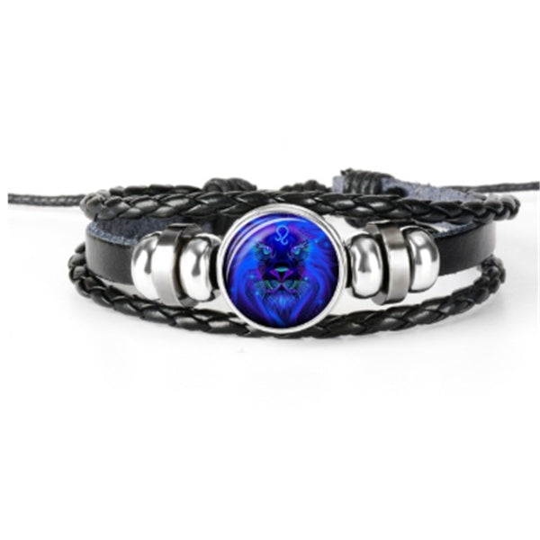 Zodiac Constellation Bracelet Braided Design Bracelet For Men Women Kids - FlexFinds