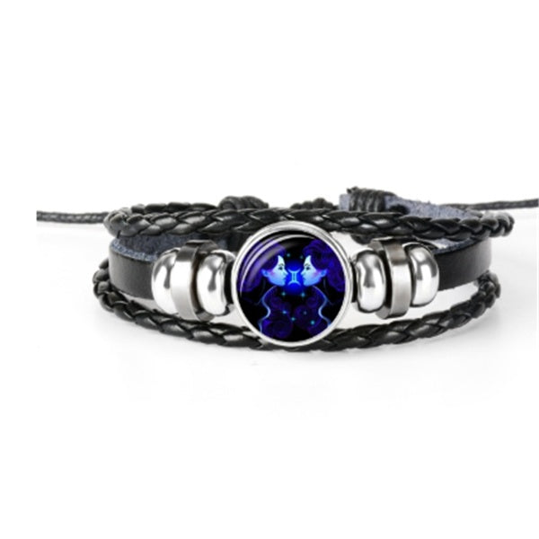 Zodiac Constellation Bracelet Braided Design Bracelet For Men Women Kids - FlexFinds