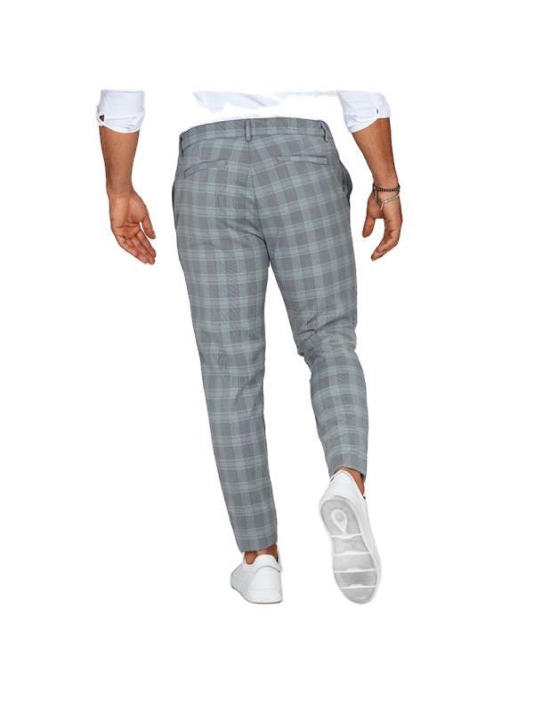 Plaid Print Pants Men's Casual Trousers Loose And Thin - FlexFinds