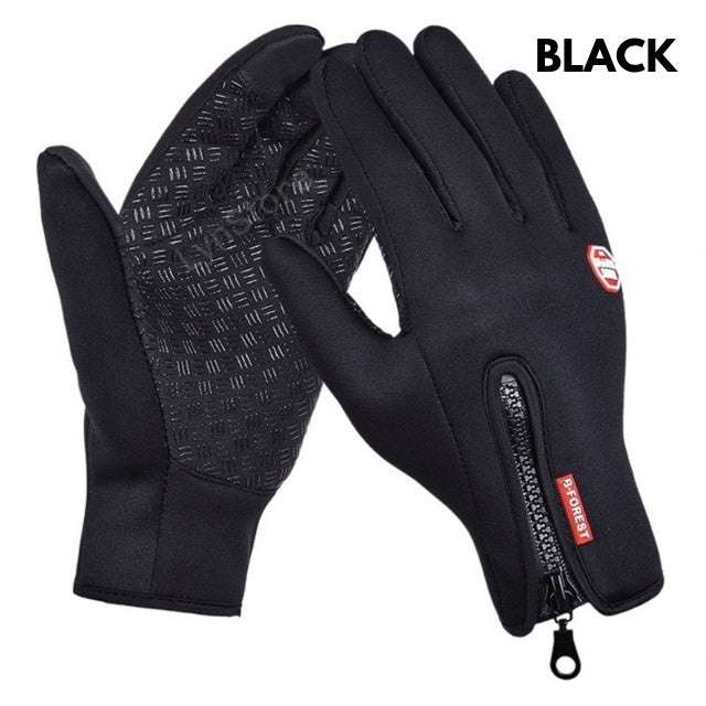 Winter Gloves Touch Screen Riding Motorcycle Sliding Waterproof Sports Gloves With Fleece - FlexFinds