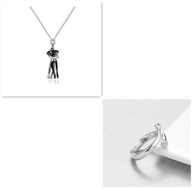 Love Hug Necklace Unisex Men Women Couple Jewelry Simple Temperament Clavicle Chain Valentines Day Lover Gift - FlexFinds