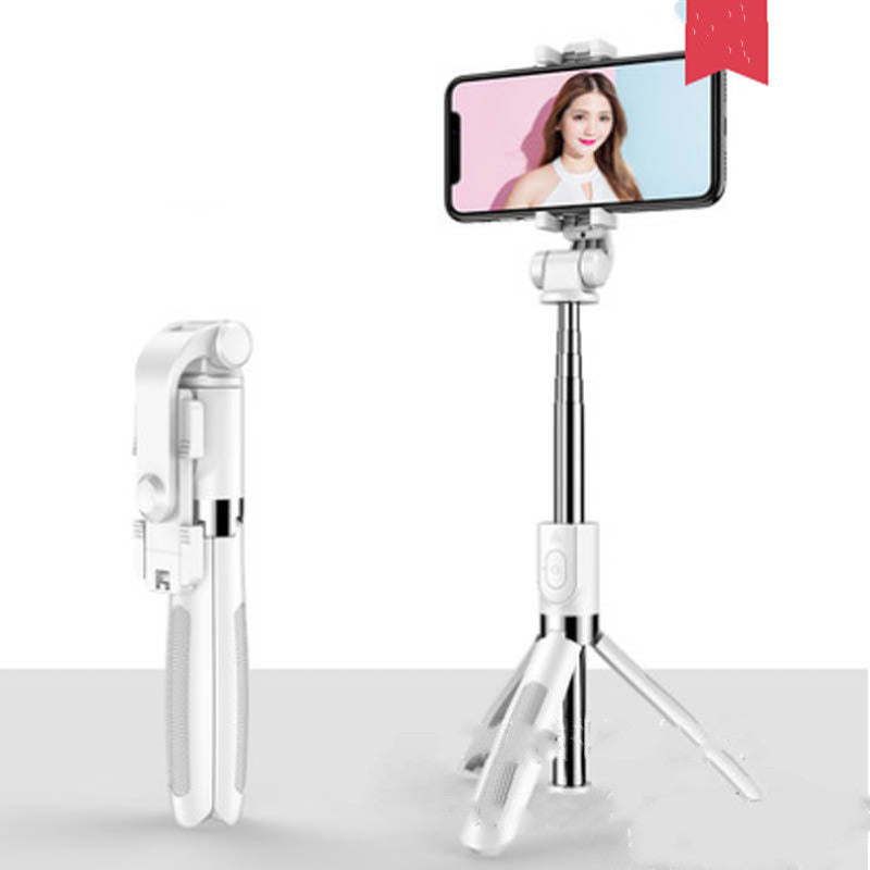 Compatible with Apple, Tripod Selfie Stick Mobile Universal Live Triangle Bracket One Bluetooth Selfie Artifact - FlexFinds