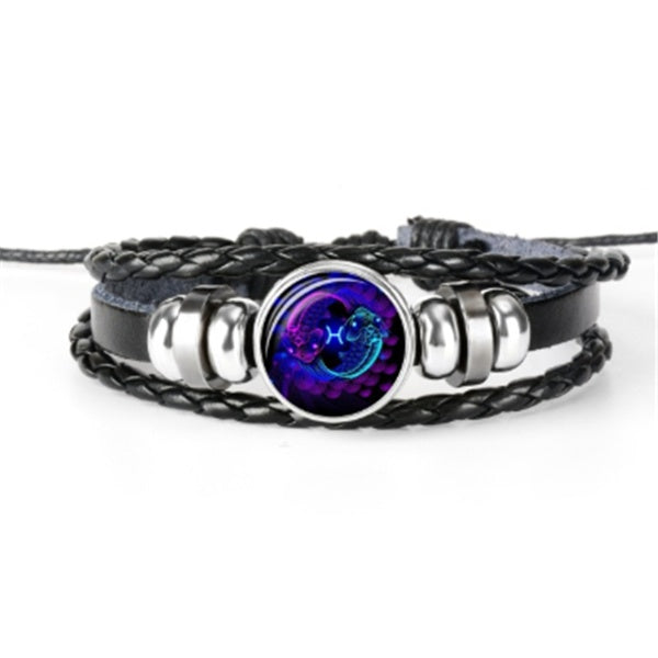 Zodiac Constellation Bracelet Braided Design Bracelet For Men Women Kids - FlexFinds