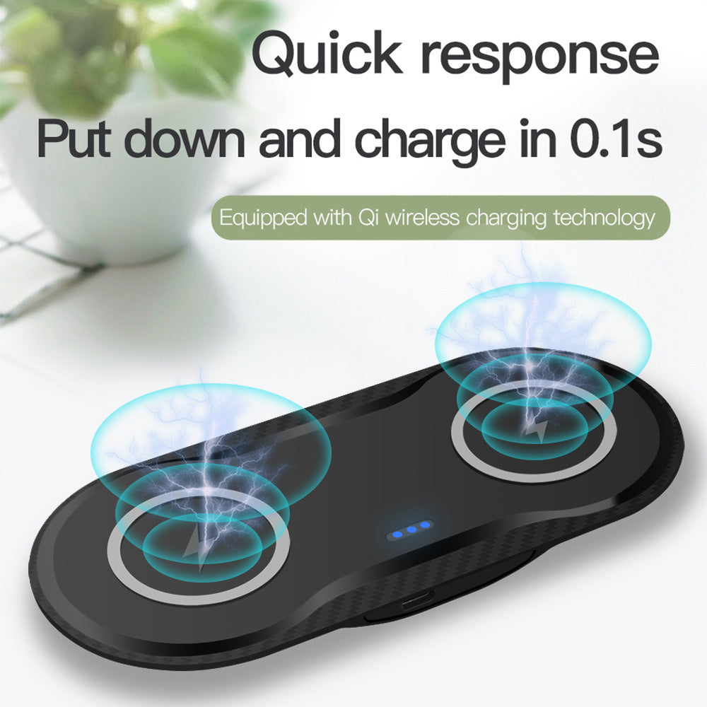 Wireless Charger Dual Mobile Phone Charger - FlexFinds