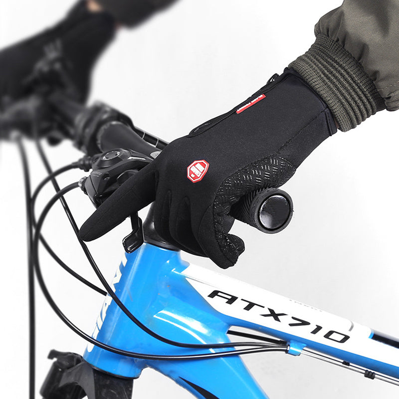 Winter Gloves Touch Screen Riding Motorcycle Sliding Waterproof Sports Gloves With Fleece - FlexFinds