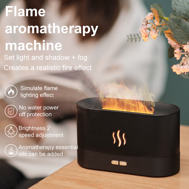 Drop Shipping Factory Direct Sale Fire Flame Humidifier Aroma Diffuser 2022 Air Essential Oil Ultrasonic Humidifier - FlexFinds