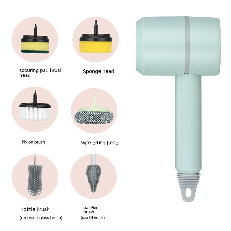 Electric Cleaning Brush Dishwashing Brush Automatic Wireless USB Rechargeable Professional Kitchen Bathtub Tile Cleaning Brushes - FlexFinds