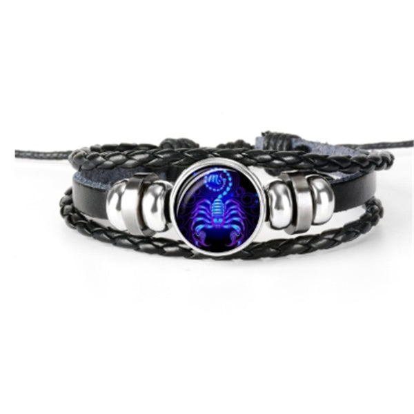 Zodiac Constellation Bracelet Braided Design Bracelet For Men Women Kids - FlexFinds