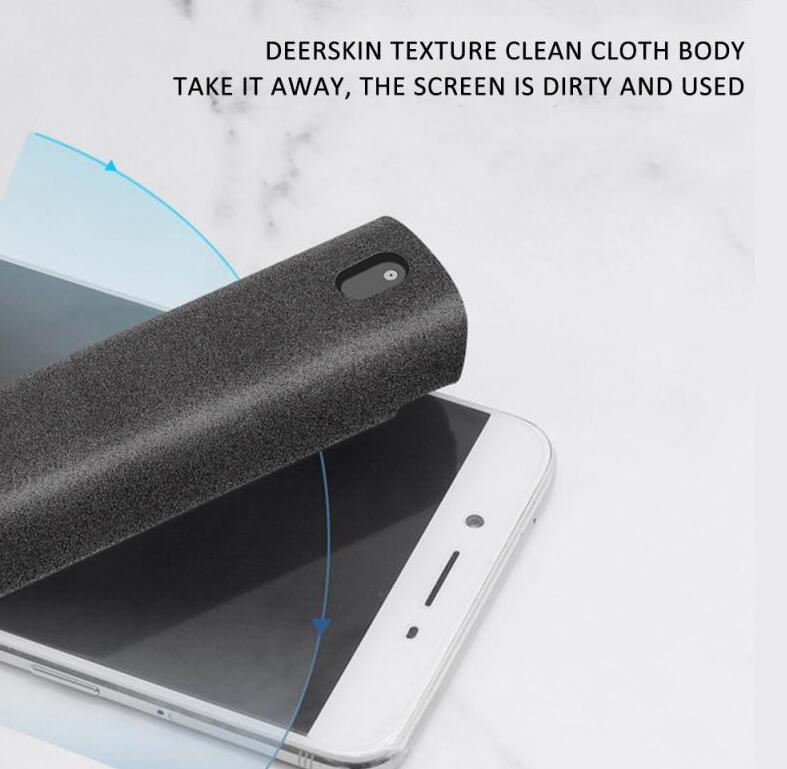 2 In 1 Phone Computer Screen Cleaner Kit For Screen Dust Removal Microfiber Cloth Set - FlexFinds