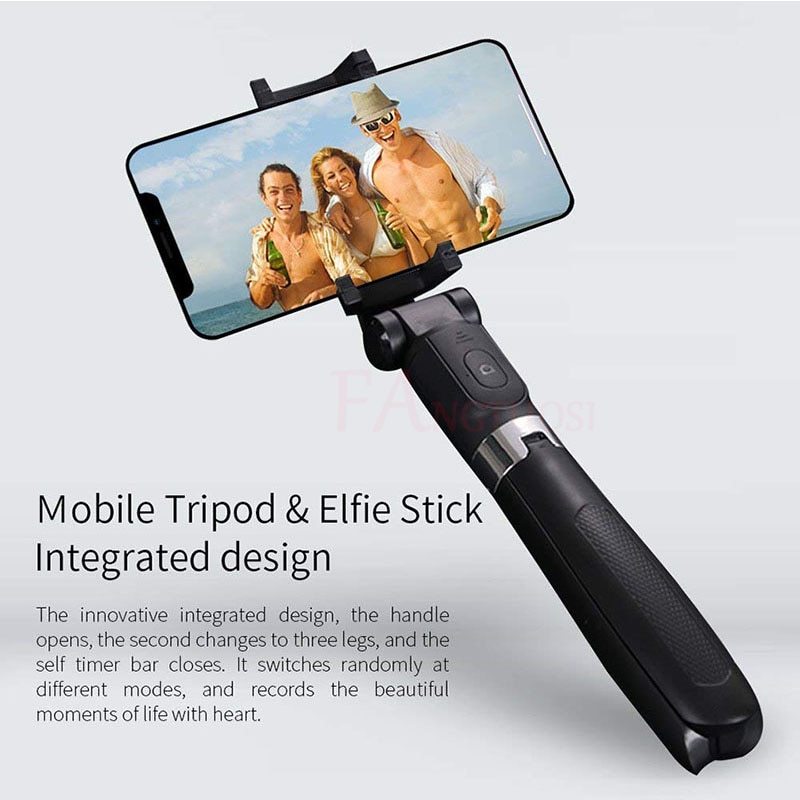 Compatible with Apple, Tripod Selfie Stick Mobile Universal Live Triangle Bracket One Bluetooth Selfie Artifact - FlexFinds