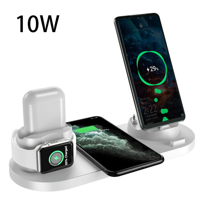 Wireless Charger For IPhone Fast Charger For Phone Fast Charging Pad For Phone Watch 6 In 1 Charging Dock Station - FlexFinds