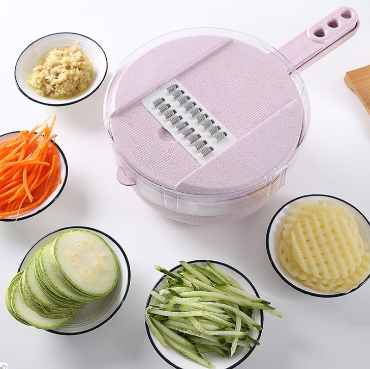 8 In 1 Mandoline Slicer Vegetable Slicer Potato Peeler Carrot Onion Grater With Strainer Vegetable Cutter Kitchen Accessories - FlexFinds