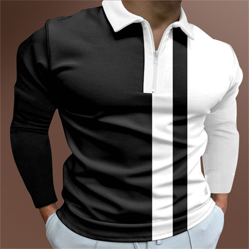 Men's POLO Shirt Striped Printed Short Sleeve T-Shirt Lapel Shirt - FlexFinds