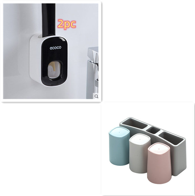 Wall Mounted Automatic Toothpaste Holder Bathroom Accessories Set Dispenser - FlexFinds