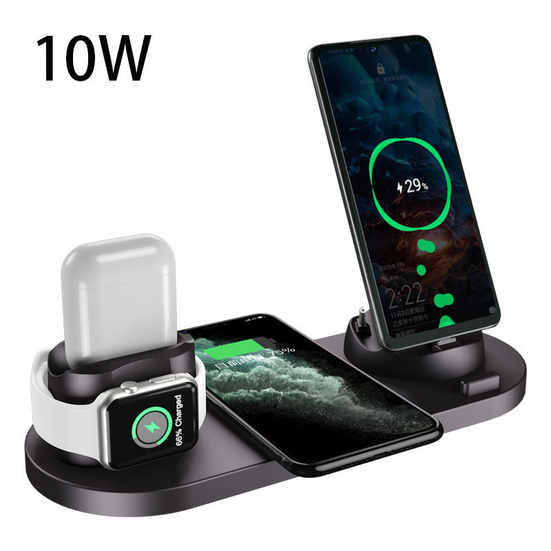 Wireless Charger For IPhone Fast Charger For Phone Fast Charging Pad For Phone Watch 6 In 1 Charging Dock Station - FlexFinds