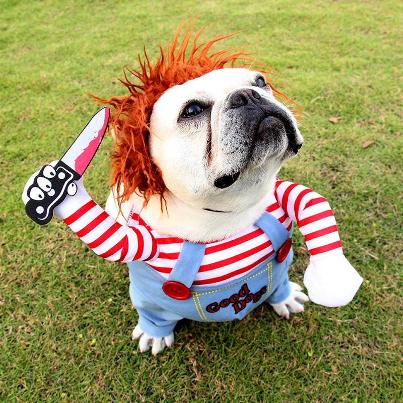 Halloween Pet Costume Pet Dog Funny Clothes Adjustable Dog Cosplay Costume Scary Costume Party Gatherings - FlexFinds