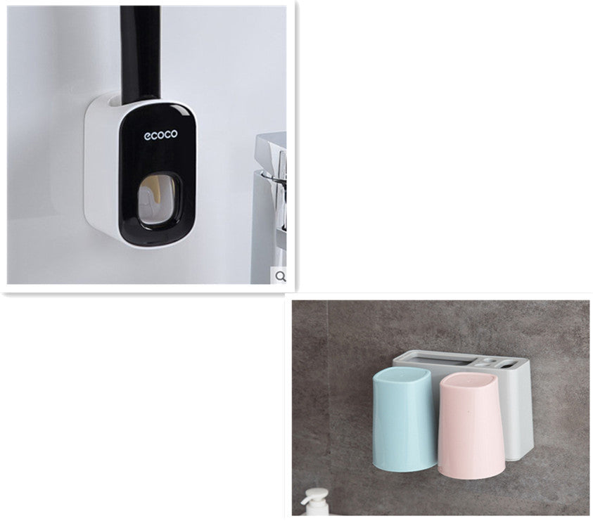 Wall Mounted Automatic Toothpaste Holder Bathroom Accessories Set Dispenser - FlexFinds