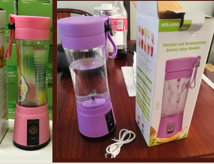 Portable Blender With USB Rechargeable Mini Kitchen Fruit Juice Mixer Home Simple Portable Electric Mini Juicer - FlexFinds