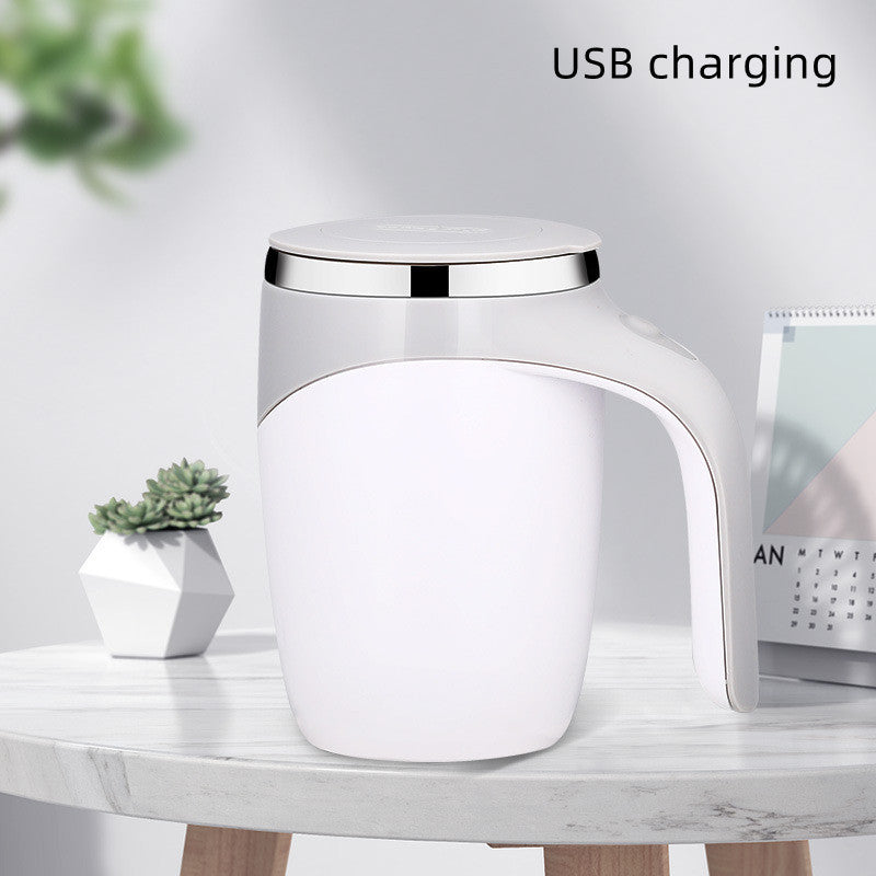 Rechargeable Model Automatic Stirring Cup Coffee Cup High Value Electric Stirring Cup Lazy Milkshake Rotating Magnetic Water Cup - FlexFinds