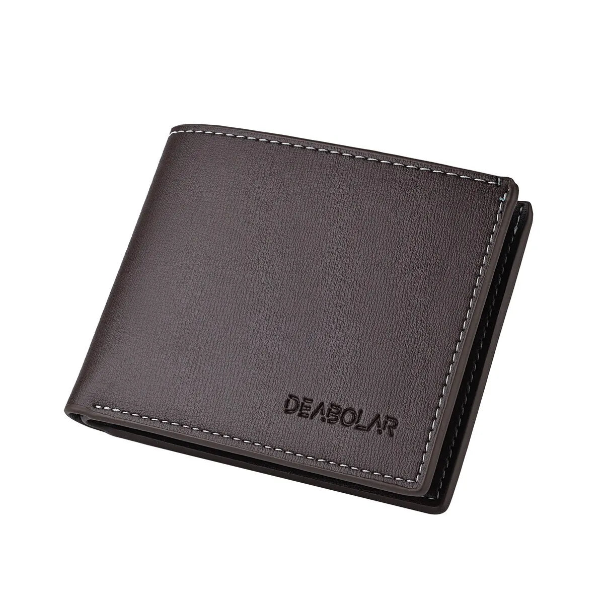 PU Leather Men’s Short Wallet – Thin Folding Style, Credit Card Holder for Young Men - FlexFinds