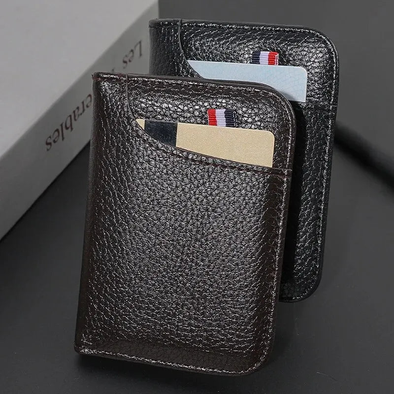 Portable Super Slim PU Leather Wallet for Men – Mini ID and Credit Card Holder, Compact and Lightweight - FlexFinds