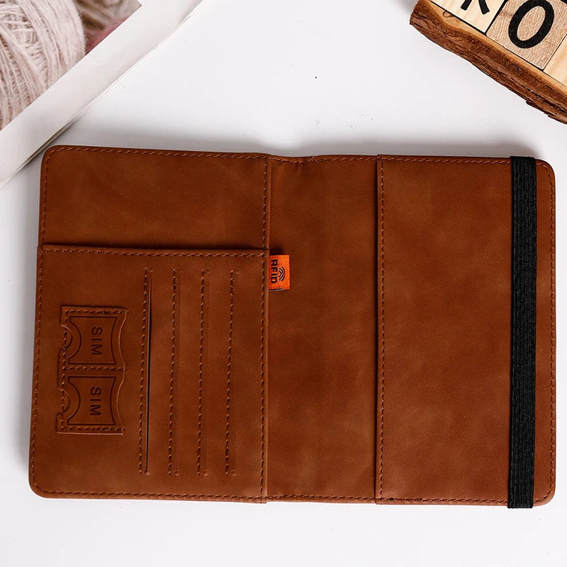 Men's PU Leather Wallet – Travel Passport and Card Holder, Business Card Organizer, Hand Carry Purse - FlexFinds