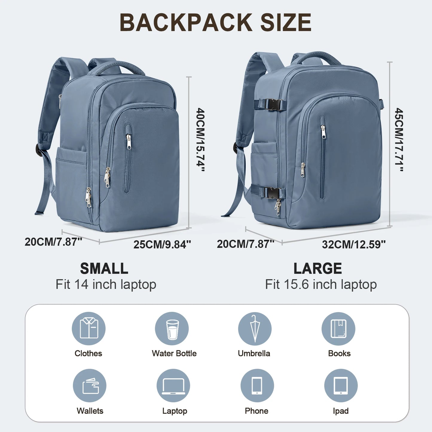 Large-Capacity Travel Laptop Backpack for Women and Men – EasyJet Carry-On 45x36x20, Ryanair 40x20x25 Cabin Backpack - FlexFinds