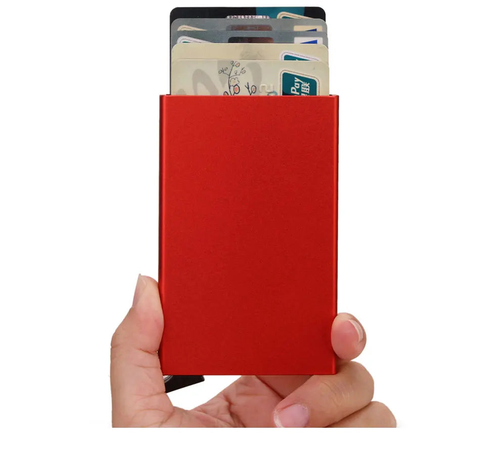 RFID Smart Minimalist Metal Card Holder Wallet – Slim, Lightweight, and Secure for Men and Women - FlexFinds