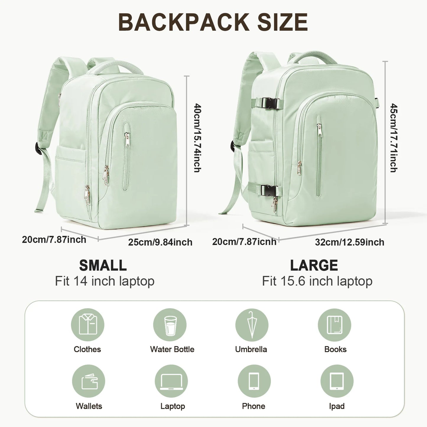 Large-Capacity Travel Laptop Backpack for Women and Men – EasyJet Carry-On 45x36x20, Ryanair 40x20x25 Cabin Backpack - FlexFinds