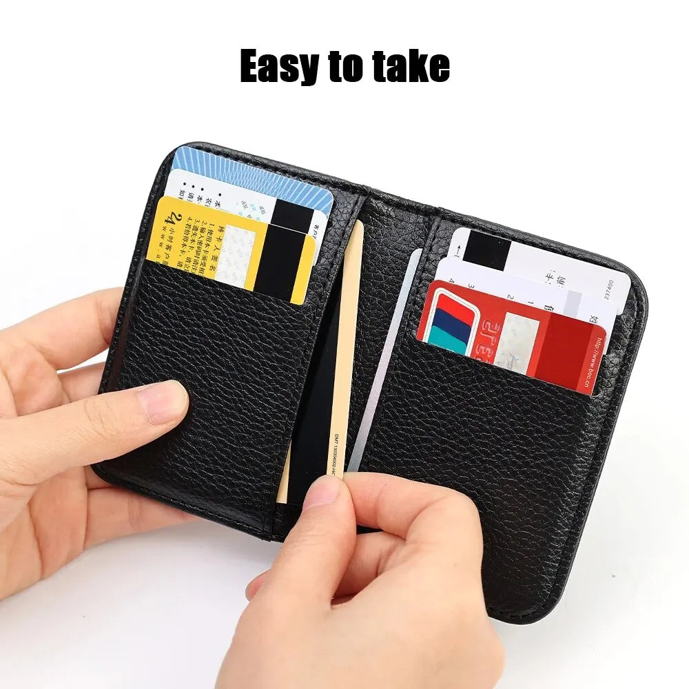 Portable Super Slim PU Leather Wallet for Men – Mini ID and Credit Card Holder, Compact and Lightweight - FlexFinds