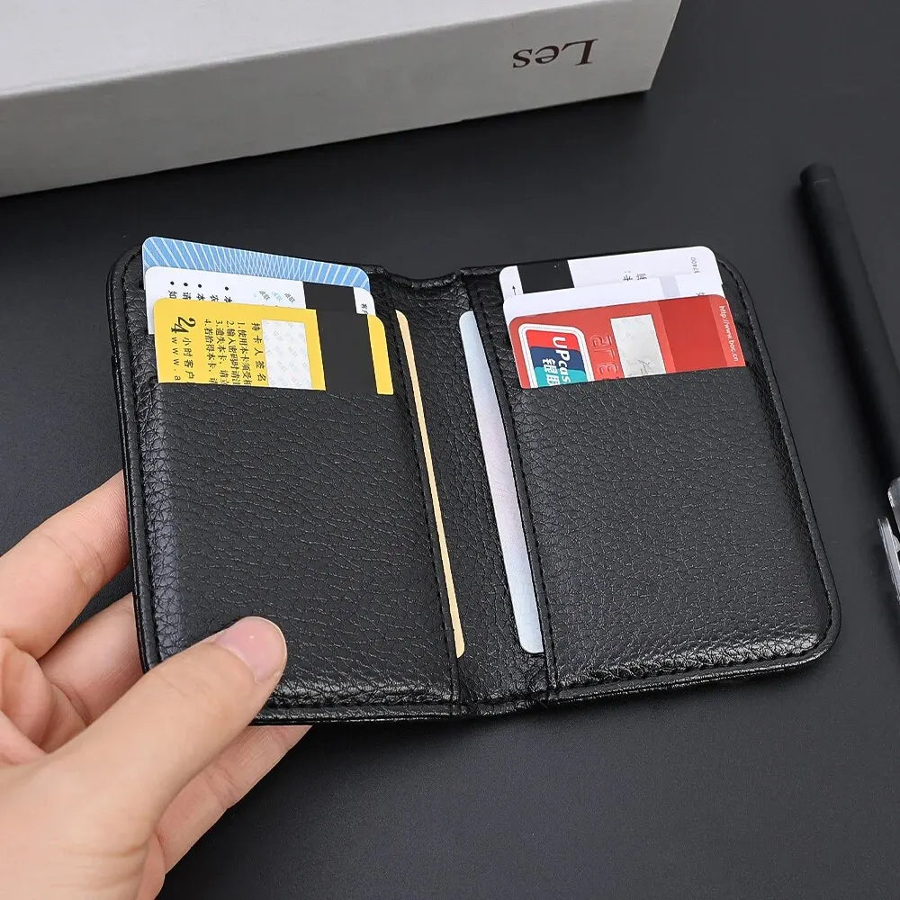 Portable Super Slim PU Leather Wallet for Men – Mini ID and Credit Card Holder, Compact and Lightweight - FlexFinds