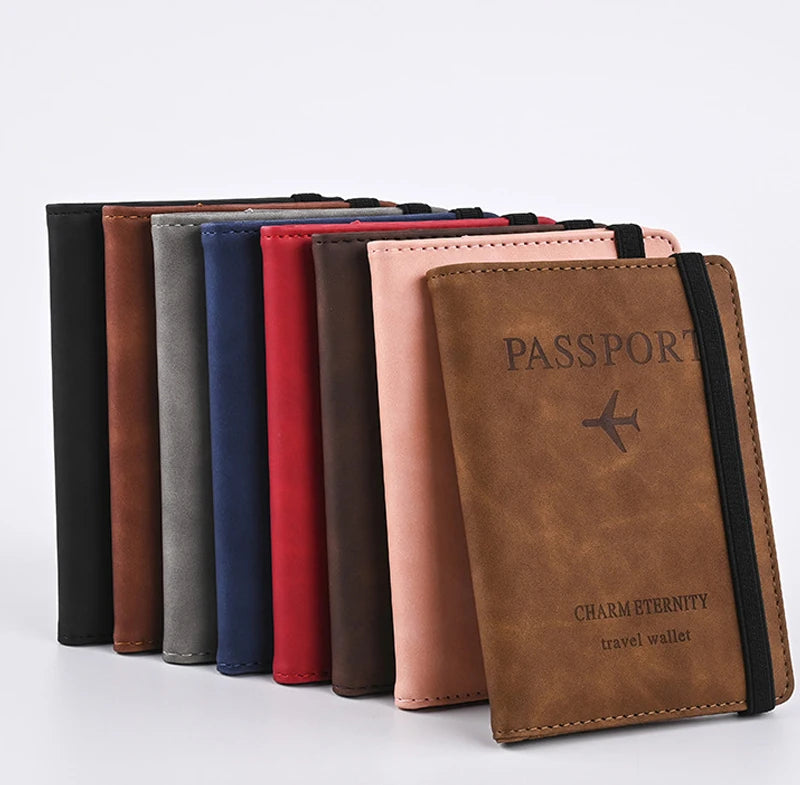 Men's PU Leather Wallet – Travel Passport and Card Holder, Business Card Organizer, Hand Carry Purse - FlexFinds