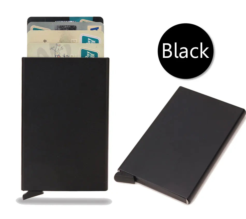 RFID Smart Minimalist Metal Card Holder Wallet – Slim, Lightweight, and Secure for Men and Women - FlexFinds