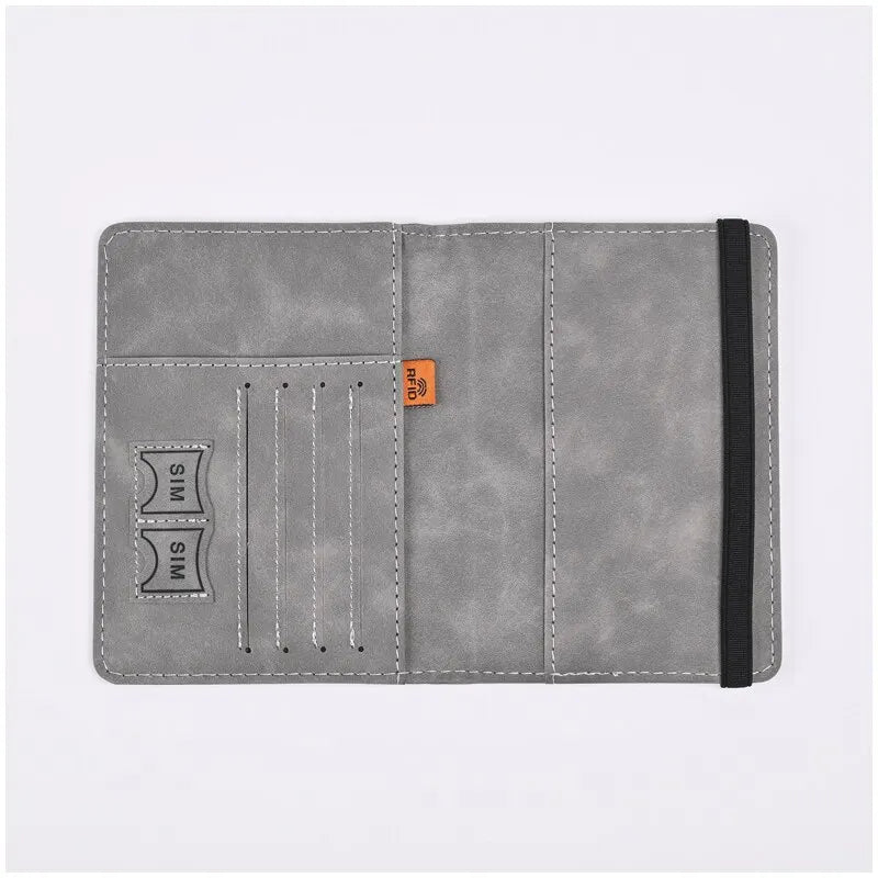 Men's PU Leather Wallet – Travel Passport and Card Holder, Business Card Organizer, Hand Carry Purse - FlexFinds