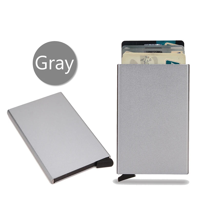 RFID Smart Minimalist Metal Card Holder Wallet – Slim, Lightweight, and Secure for Men and Women - FlexFinds