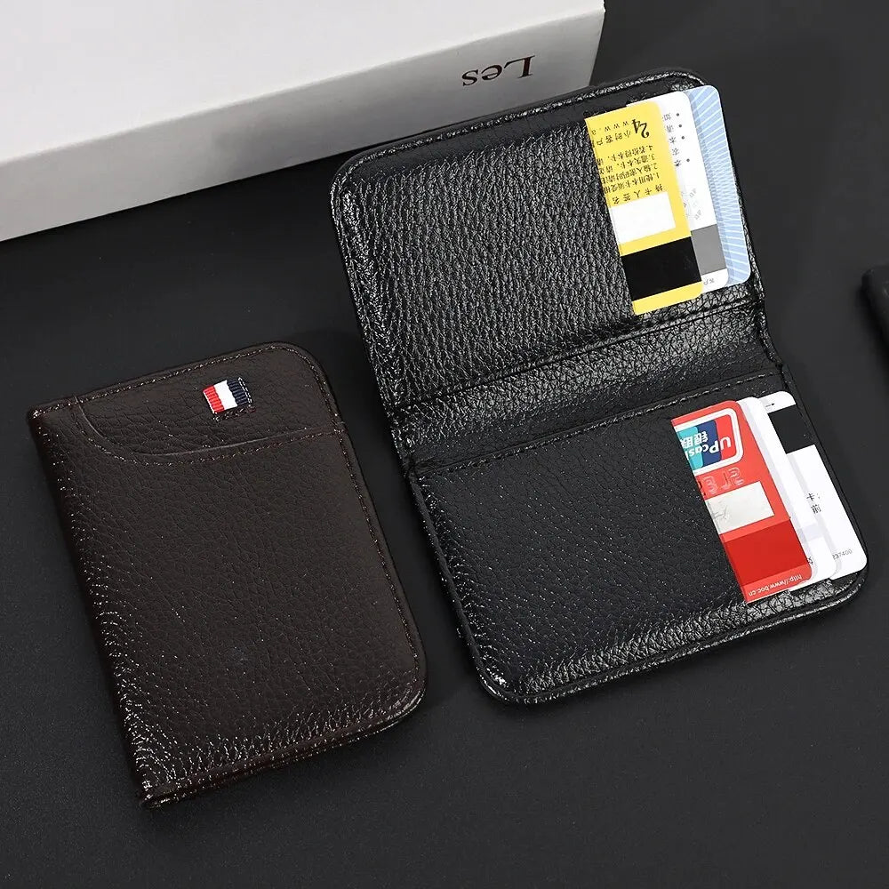 Portable Super Slim PU Leather Wallet for Men – Mini ID and Credit Card Holder, Compact and Lightweight - FlexFinds