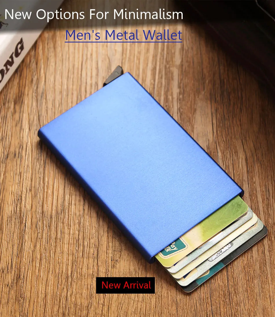 RFID Smart Minimalist Metal Card Holder Wallet – Slim, Lightweight, and Secure for Men and Women - FlexFinds