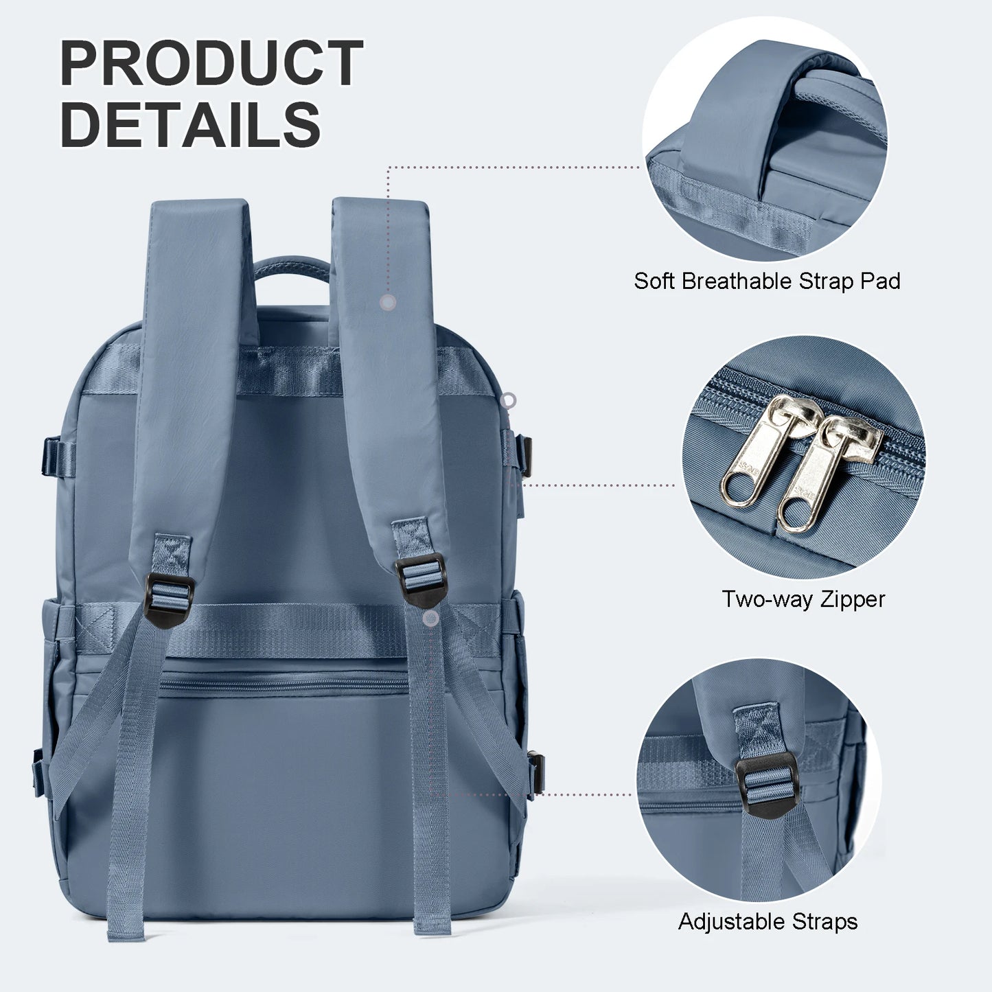 Large-Capacity Travel Laptop Backpack for Women and Men – EasyJet Carry-On 45x36x20, Ryanair 40x20x25 Cabin Backpack - FlexFinds