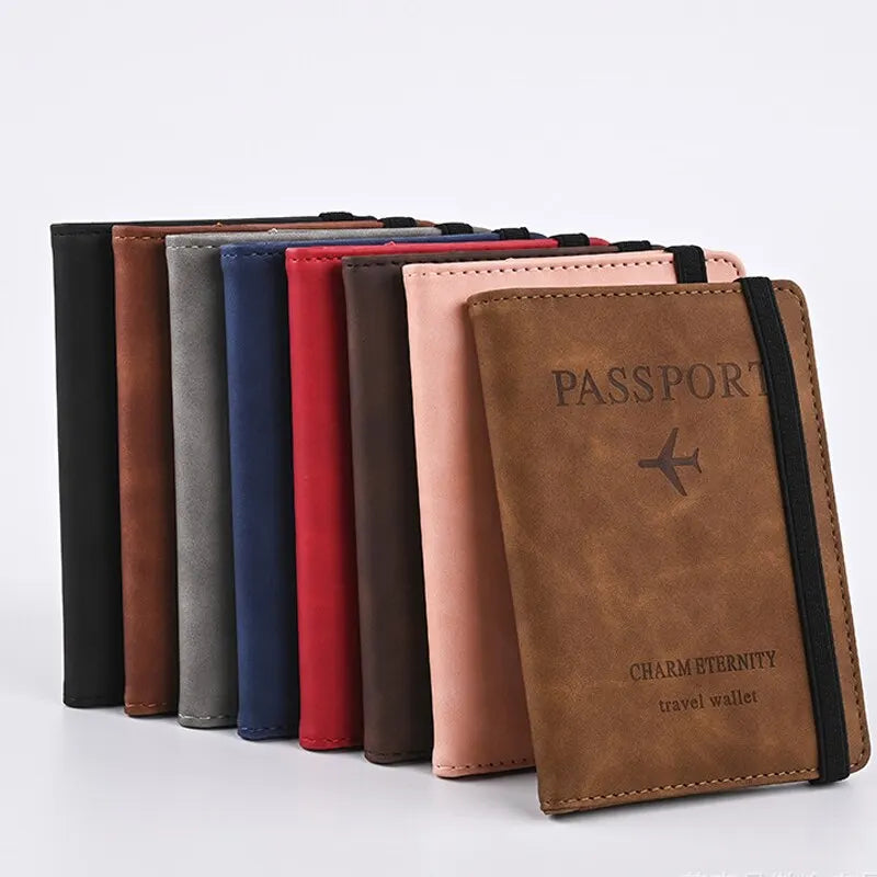 Men's PU Leather Wallet – Travel Passport and Card Holder, Business Card Organizer, Hand Carry Purse - FlexFinds