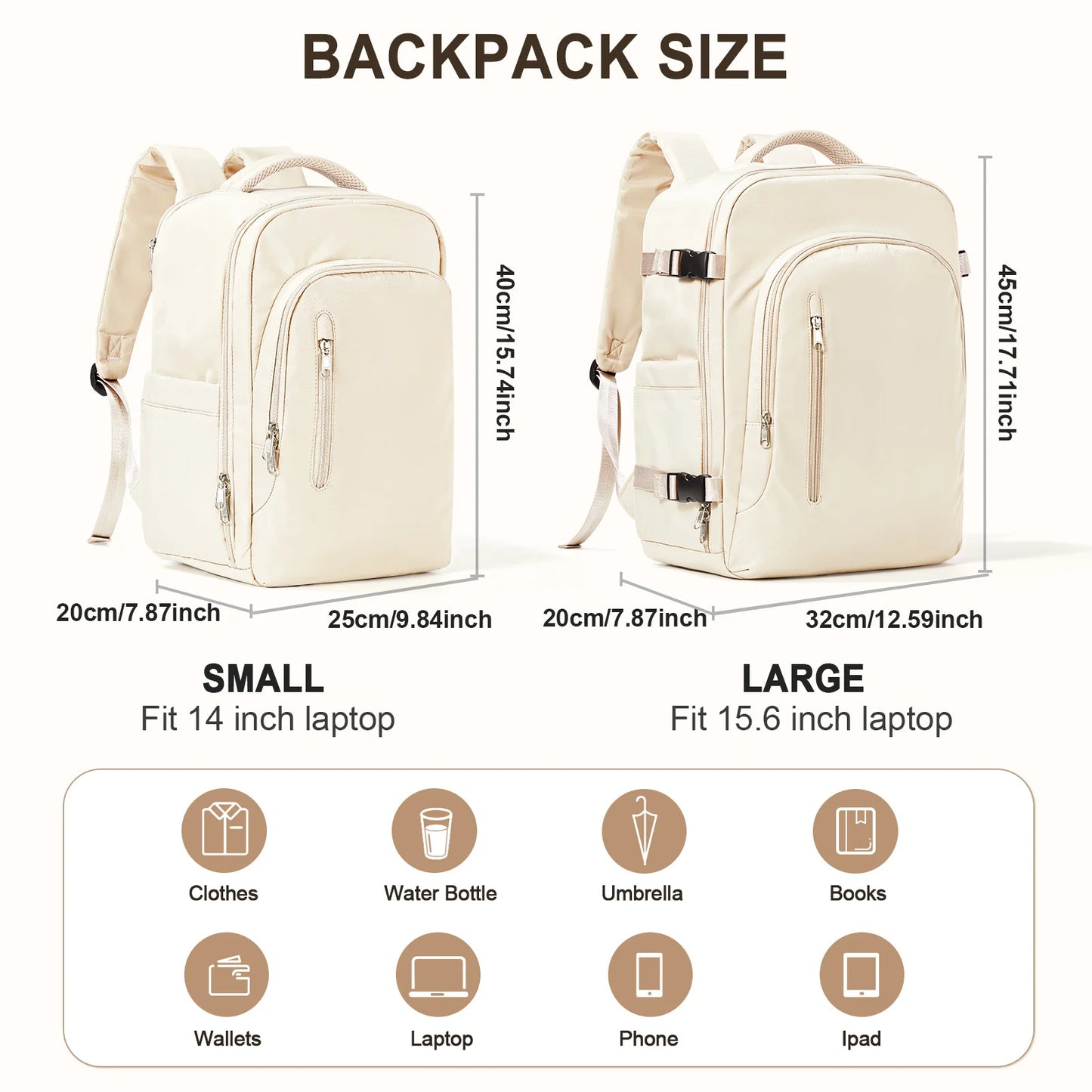 Large-Capacity Travel Laptop Backpack for Women and Men – EasyJet Carry-On 45x36x20, Ryanair 40x20x25 Cabin Backpack - FlexFinds