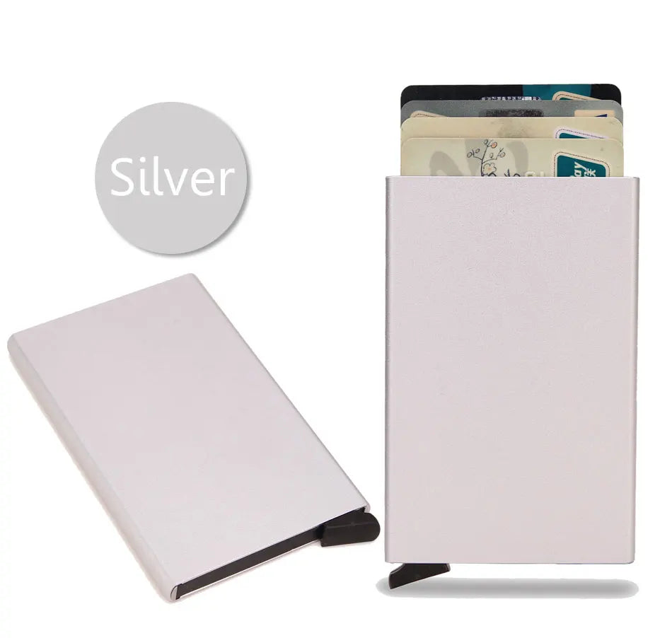 RFID Smart Minimalist Metal Card Holder Wallet – Slim, Lightweight, and Secure for Men and Women - FlexFinds