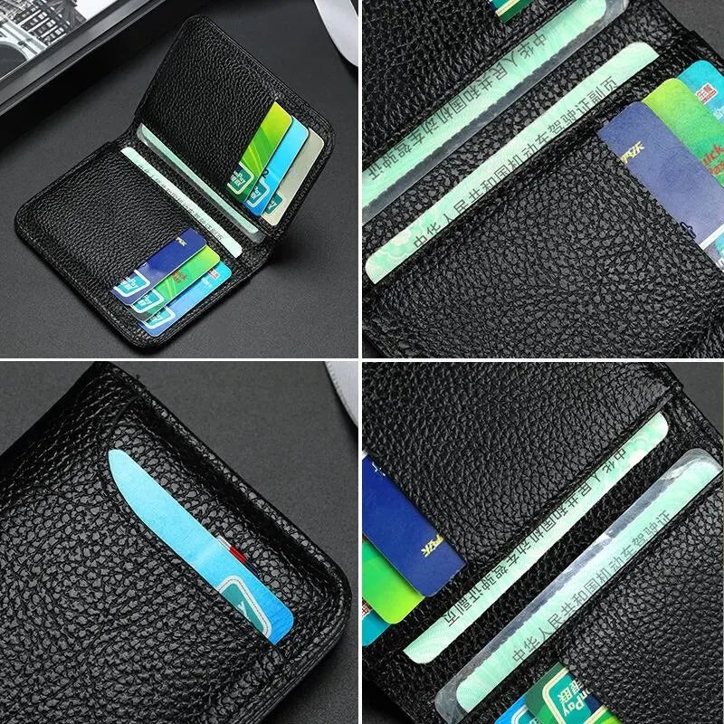 Portable Super Slim PU Leather Wallet for Men – Mini ID and Credit Card Holder, Compact and Lightweight - FlexFinds