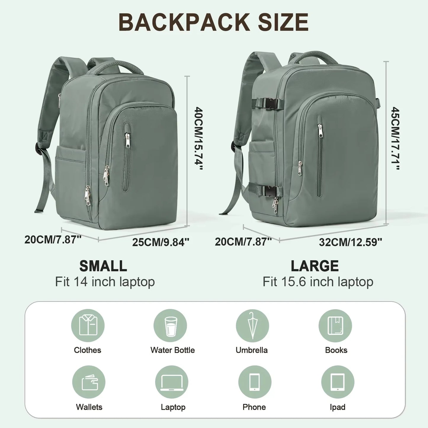 Large-Capacity Travel Laptop Backpack for Women and Men – EasyJet Carry-On 45x36x20, Ryanair 40x20x25 Cabin Backpack - FlexFinds