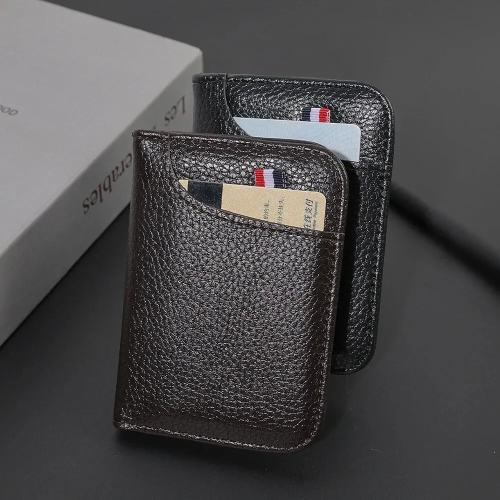 Portable Super Slim PU Leather Wallet for Men – Mini ID and Credit Card Holder, Compact and Lightweight - FlexFinds