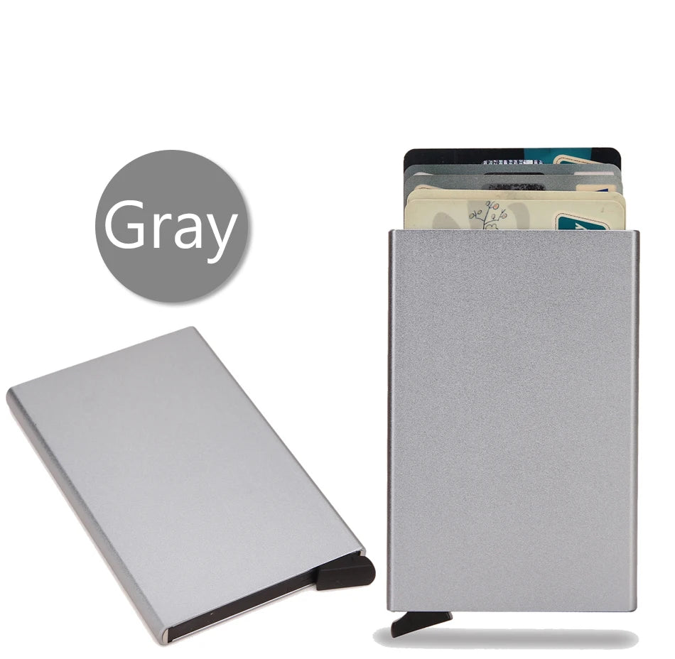 RFID Smart Minimalist Metal Card Holder Wallet – Slim, Lightweight, and Secure for Men and Women - FlexFinds