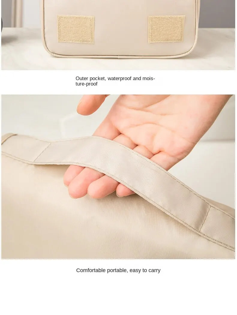 High-Quality Waterproof Makeup Bag – Travel Cosmetic and Toiletries Organizer, Wash Pouch with Bathroom Hook for Women - FlexFinds