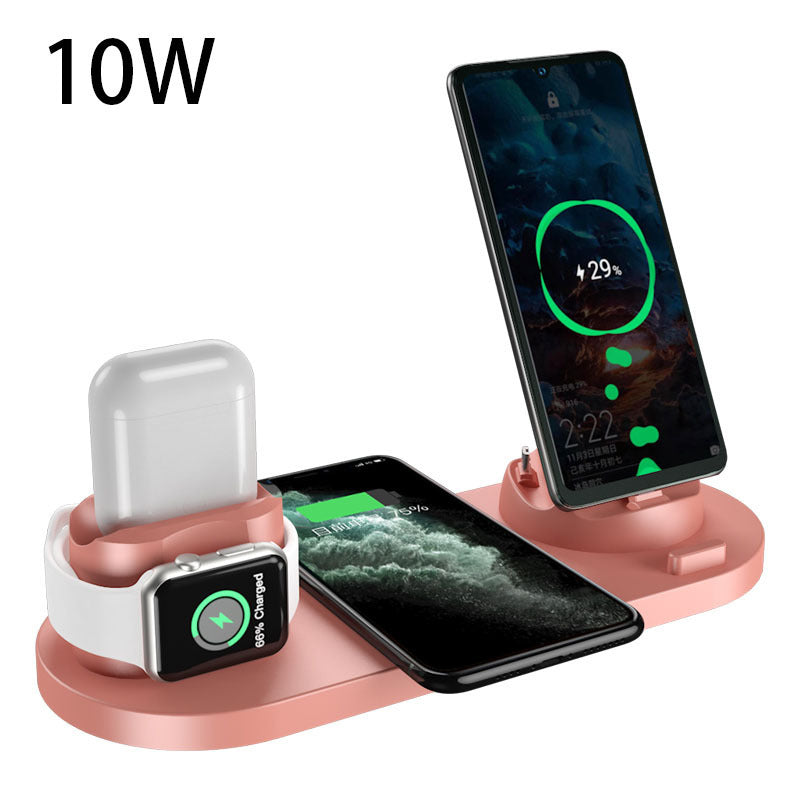 Wireless Charger For IPhone Fast Charger For Phone Fast Charging Pad For Phone Watch 6 In 1 Charging Dock Station - FlexFinds